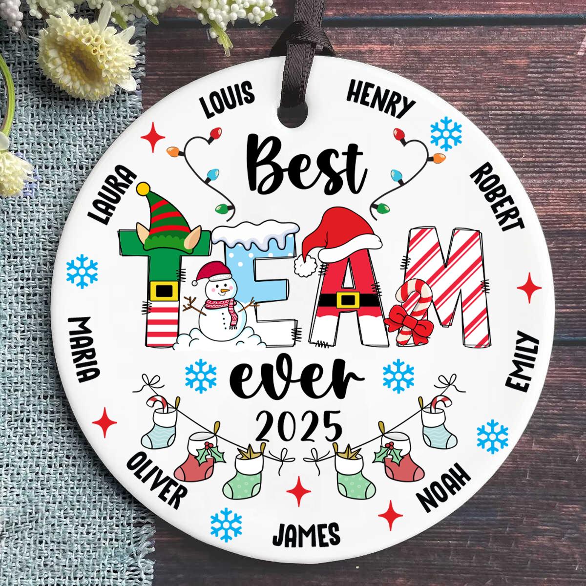 best-team-ever-christmas-ornament-2025-personalized-staff-gift-employee-team-gift-teacher-coworker-xmas-gift-1 Best Team Ever Christmas Ornament 2025 – Personalized Staff Gift, Employee Team Gift, Teacher Coworker Xmas Gift - Image 1