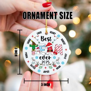 Best Team Ever Christmas Ornament 2025 – Personalized Staff Gift, Employee Team Gift, Teacher Coworker Xmas Gift - Image 4