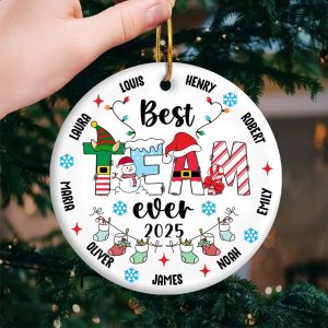 Best Team Ever Christmas Ornament 2025 – Personalized Staff Gift, Employee Team Gift, Teacher Coworker Xmas Gift - Image 6