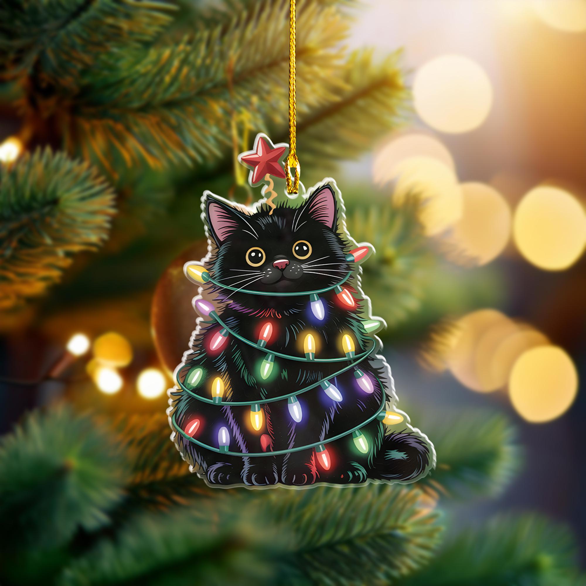 christmas-cat-ornament-black-cat-christmas-tree-decor-cat-lover-tree-decoration-cute-cat-for-xmas-giftblack-cat-siamese-cat-bengal-lover-5 Christmas Cat Ornament, Black Cat Christmas Tree Decor, Cat Lover Tree Decoration, Cute Cat for Xmas Gift,Black Cat Siamese Cat Bengal Lover - Image 5