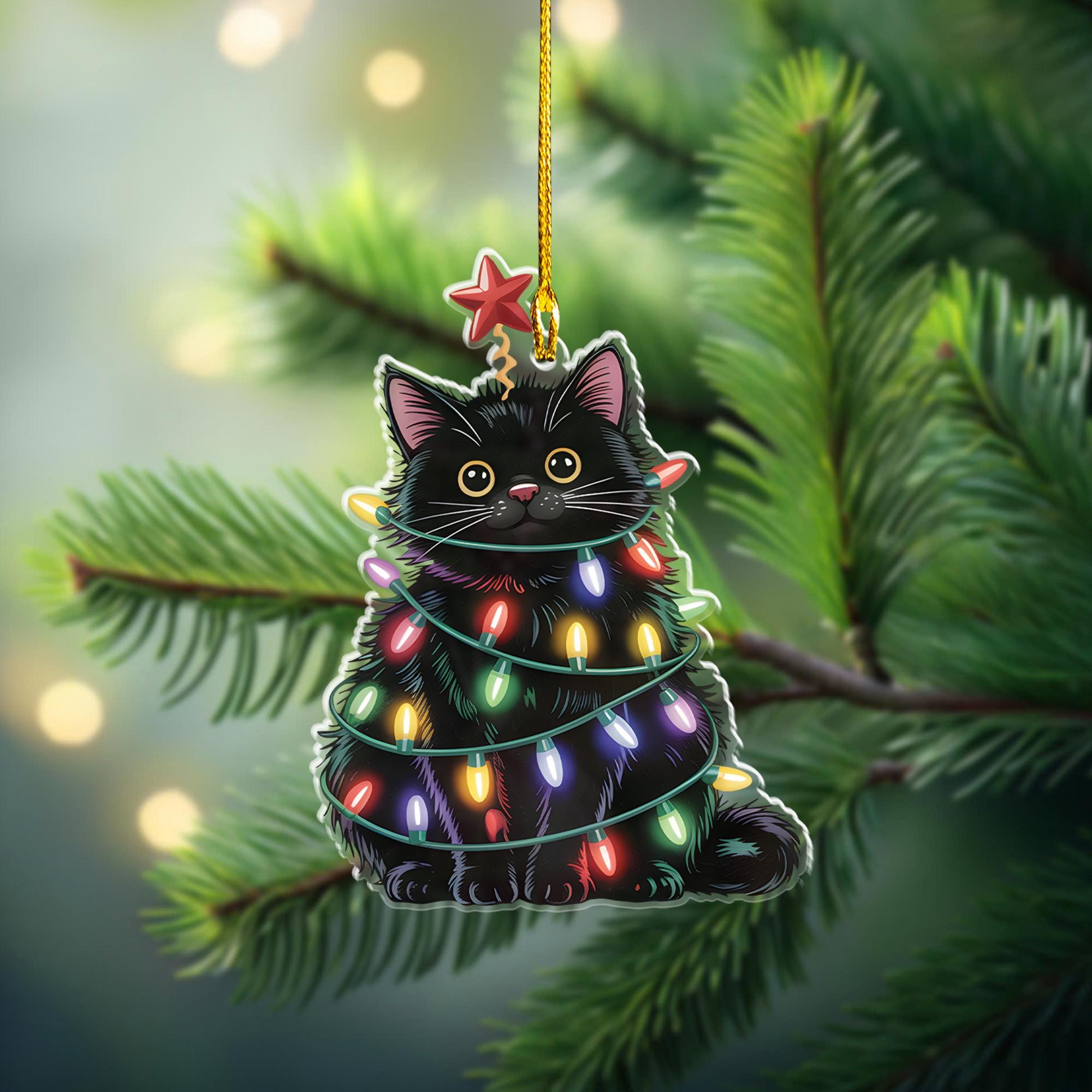 christmas-cat-ornament-black-cat-christmas-tree-decor-cat-lover-tree-decoration-cute-cat-for-xmas-giftblack-cat-siamese-cat-bengal-lover-8 Christmas Cat Ornament, Black Cat Christmas Tree Decor, Cat Lover Tree Decoration, Cute Cat for Xmas Gift,Black Cat Siamese Cat Bengal Lover - Image 8