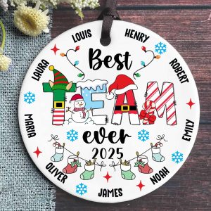 Custom Christmas Team Ornament 2025 – Personalized Coworker Gift, Teacher Team Gift, Employee Appreciation, Holiday Office Decor - Image 3