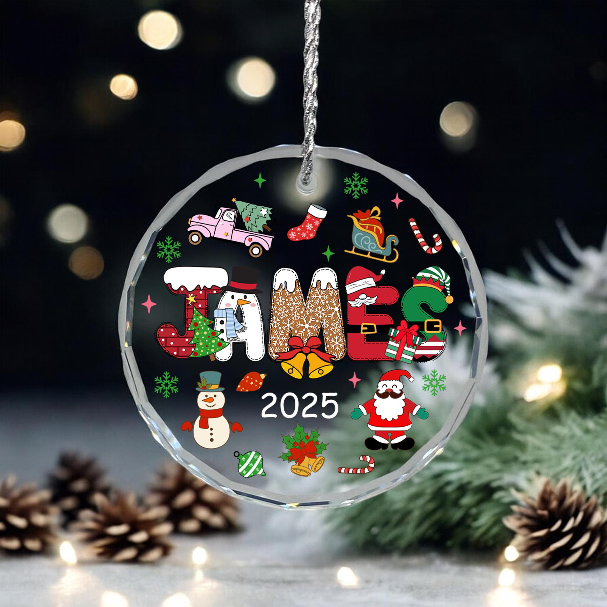 custom-kids-christmas-ornament-2025-personalized-name-holiday-gift-cute-santa-snowman-reindeer-xmas-tree-keepsake-3 Custom Kids Christmas Ornament 2025 • Personalized Name Holiday Gift • Cute Santa, Snowman, Reindeer Xmas Tree Keepsake - Image 3