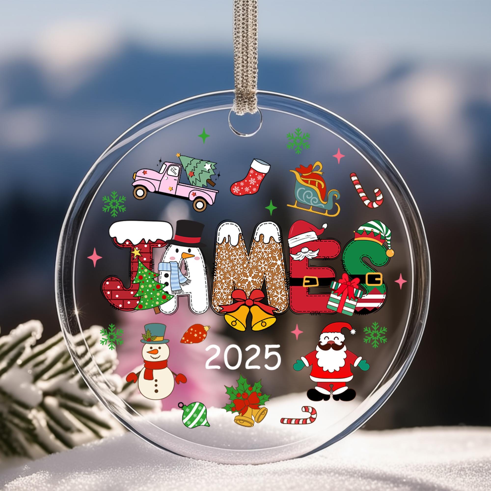 custom-kids-christmas-ornament-2025-personalized-name-holiday-gift-cute-santa-snowman-reindeer-xmas-tree-keepsake-8 Custom Kids Christmas Ornament 2025 • Personalized Name Holiday Gift • Cute Santa, Snowman, Reindeer Xmas Tree Keepsake - Image 8
