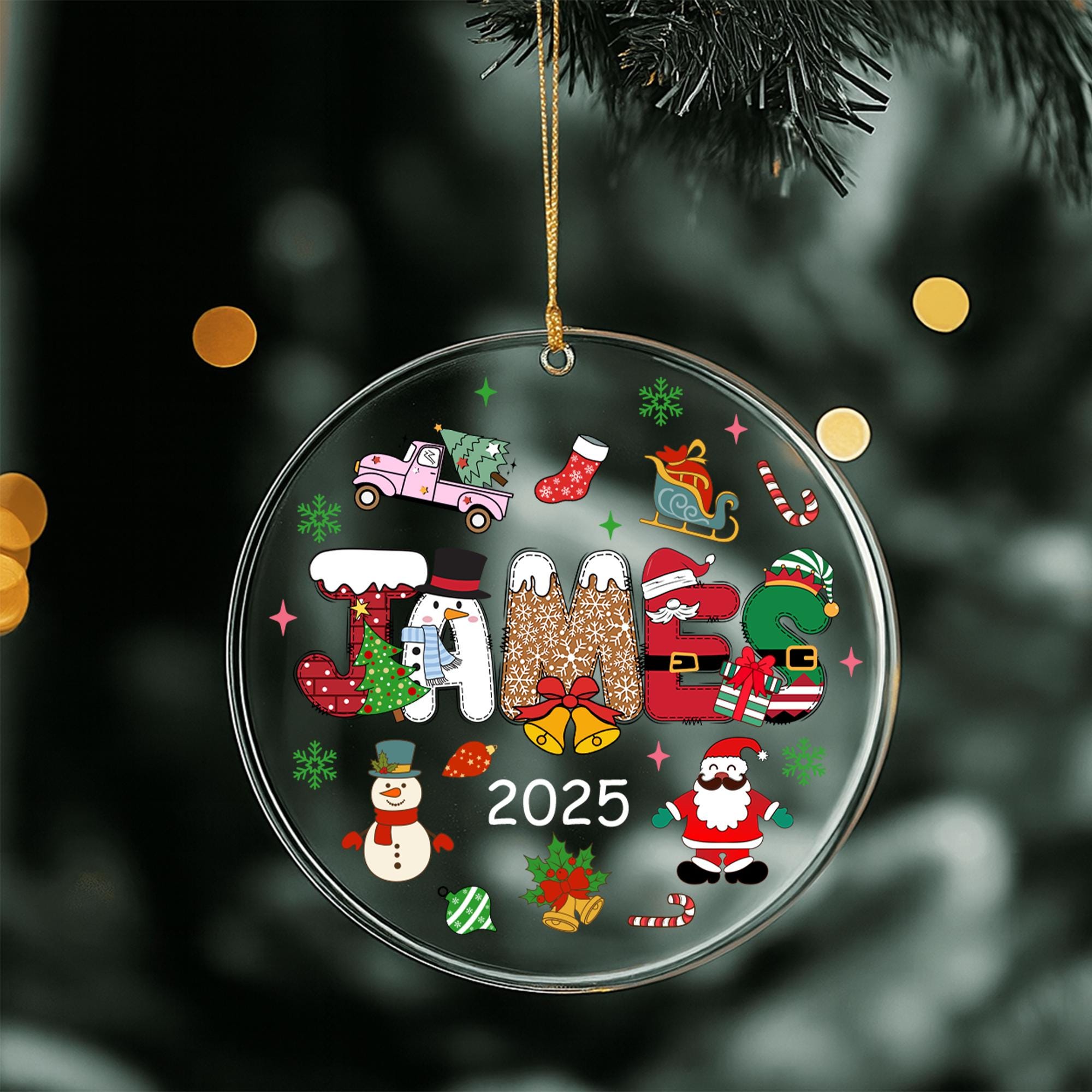 custom-kids-christmas-ornament-2025-personalized-name-holiday-gift-cute-santa-snowman-reindeer-xmas-tree-keepsake-9 Custom Kids Christmas Ornament 2025 • Personalized Name Holiday Gift • Cute Santa, Snowman, Reindeer Xmas Tree Keepsake - Image 9