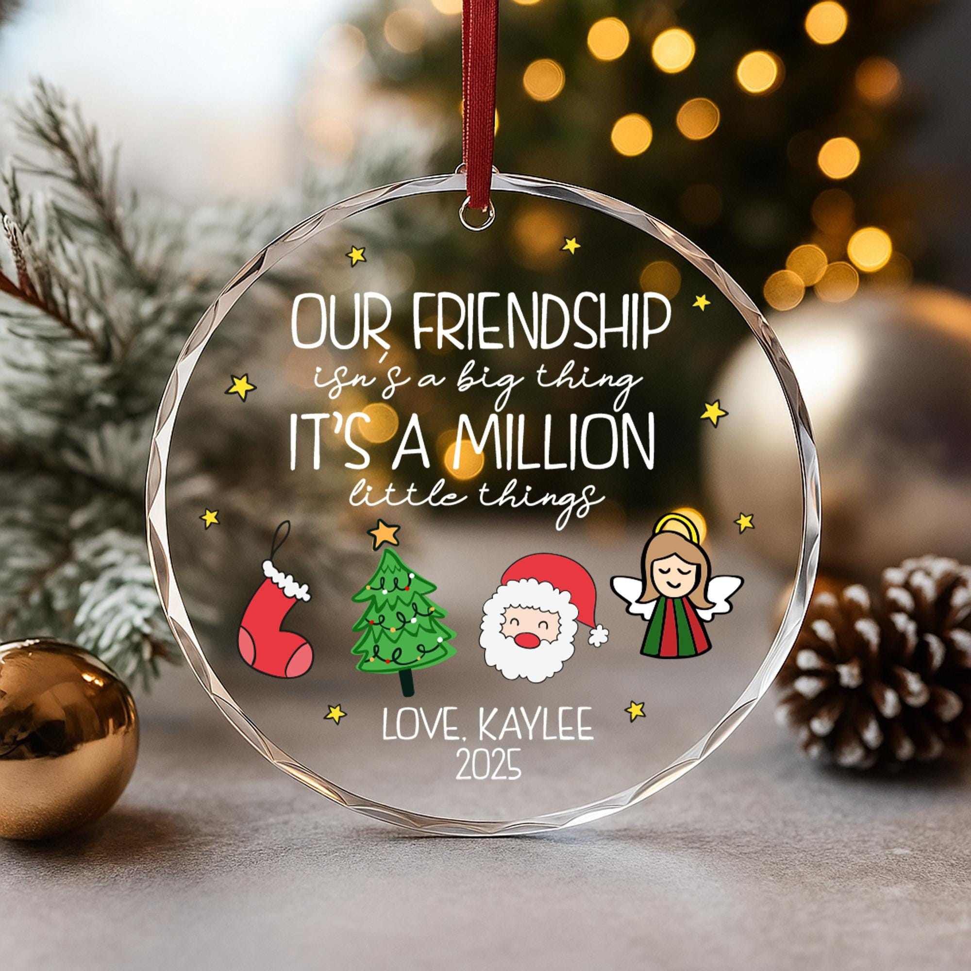 friendship-christmas-ornament-2025-personalized-gift-for-best-friend-custom-holiday-keepsake-cute-xmas-tree-decoration-8 Friendship Christmas Ornament 2025, Personalized Gift for Best Friend, Custom Holiday Keepsake, Cute Xmas Tree Decoration - Image 8