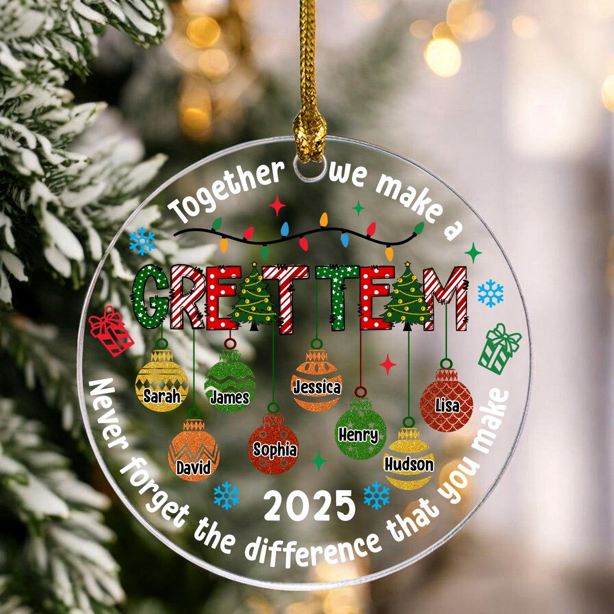 great-team-ornament-2025-personalized-christmas-gift-for-teachers-nurses-volunteers-custom-acrylic-team-keepsake-2 Great Team Ornament 2025 – Personalized Christmas Gift for Teachers, Nurses, Volunteers, Custom Acrylic Team Keepsake - Image 2