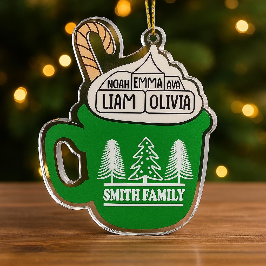 hot-cocoa-family-christmas-ornament-2025-custom-name-holiday-mug-decoration-cute-matching-cocoa-cup-gift-personalized-family-keepsake-2 Hot Cocoa Family Christmas Ornament 2025 – Custom Name Holiday Mug Decoration – Cute Matching Cocoa Cup Gift – Personalized Family Keepsake - Image 2