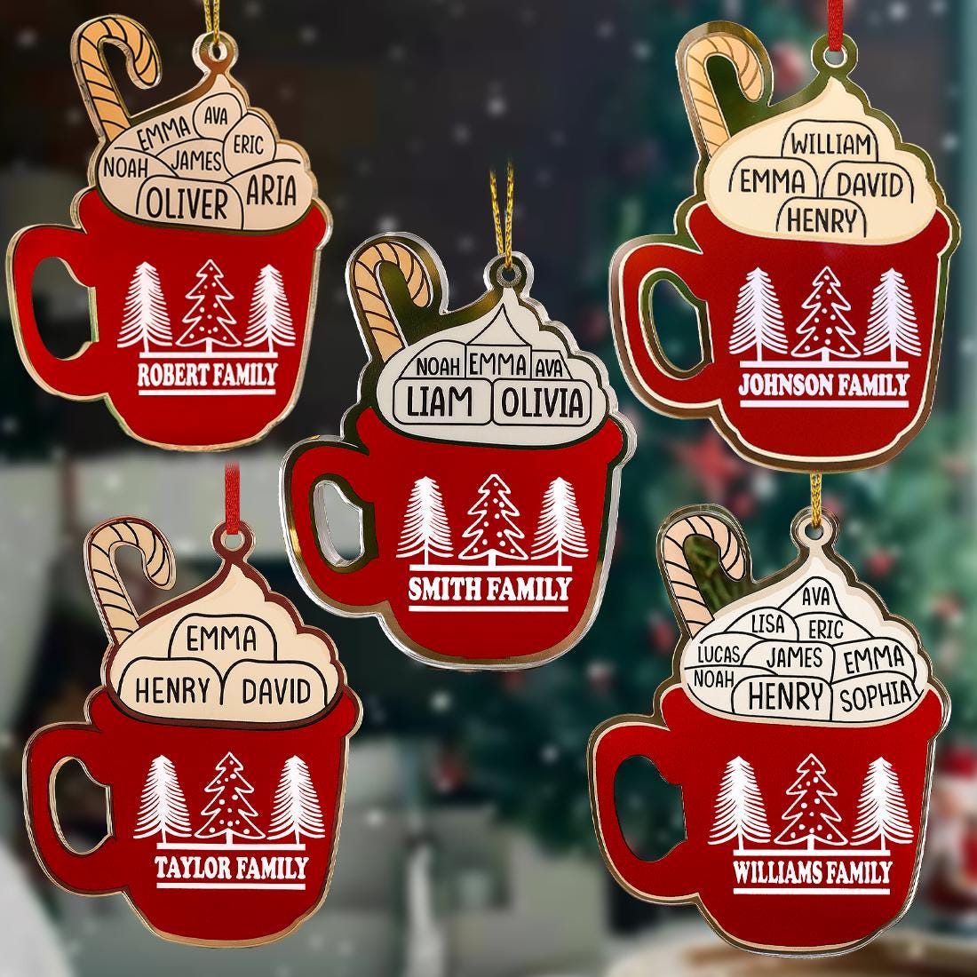 hot-cocoa-family-christmas-ornament-2025-custom-name-holiday-mug-decoration-cute-matching-cocoa-cup-gift-personalized-family-keepsake-3 Hot Cocoa Family Christmas Ornament 2025 – Custom Name Holiday Mug Decoration – Cute Matching Cocoa Cup Gift – Personalized Family Keepsake - Image 3