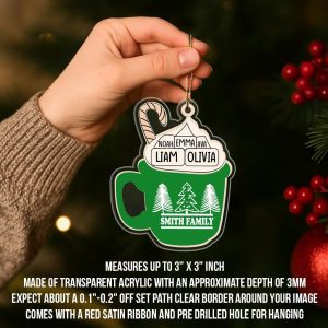Hot Cocoa Family Christmas Ornament 2025 – Custom Name Holiday Mug Decoration – Cute Matching Cocoa Cup Gift – Personalized Family Keepsake - Image 9