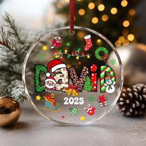 Kids Christmas Ornament 2025 • Personalized Name Holiday Keepsake • Custom Santa, Reindeer, Snowman Tree Decoration Gift - Image 7