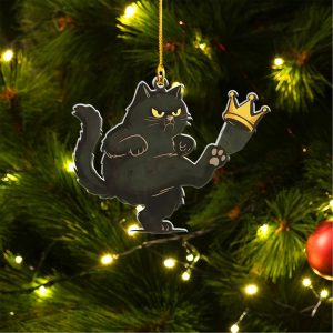 Pack 5 No Kings Black Cat Ornament, Political Ornament, Portland Frog Ornament, Funny Liberal, Pro-democrat Gift, Anti Maga Ornament - Image 4