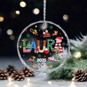 Personalized Children Christmas Ornament 2025 • Custom Name Holiday Gift • Santa Reindeer Snowman Xmas Tree Keepsake - Image 8