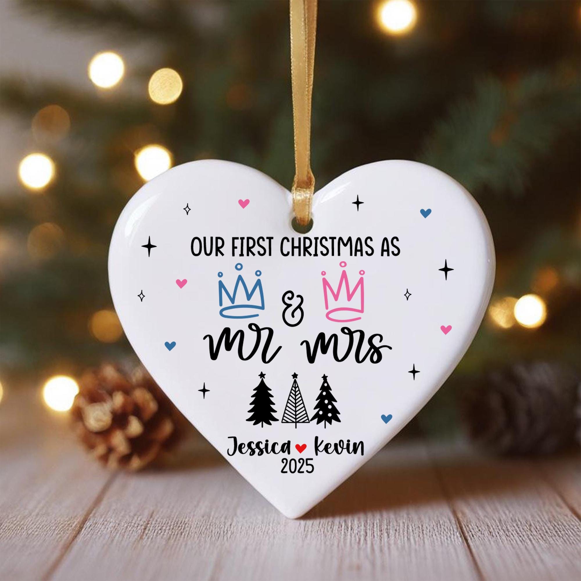 personalized-first-christmas-married-ornament-2025-custom-name-mrmrs-heart-decoration-newlywed-holiday-keepsake-wedding-gift-for-couples-9 Personalized First Christmas Married Ornament 2025, Custom Name Mr&Mrs Heart Decoration, Newlywed Holiday Keepsake, Wedding Gift for Couples - Image 9