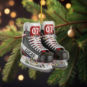 Personalized Hockey Ice Skates Ornament, Ice Hockey, Christmas Keepsake, Custom Sports Christmas Ornament, Xmas Decor, Hockey Player Gift - Image 8
