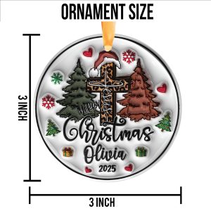 Personalized Jesus Christmas Ornament, Custom Christian Holiday Decoration, Religious Tree Ornament, Christian Ornament, Faith-Based Gift - Image 4