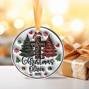 Personalized Jesus Christmas Ornament, Custom Christian Holiday Decoration, Religious Tree Ornament, Christian Ornament, Faith-Based Gift - Image 6