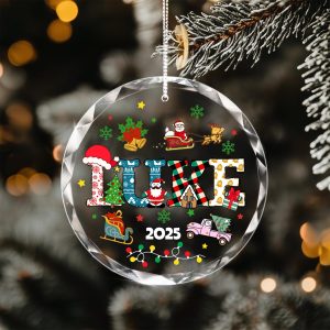 Personalized Kids Christmas Ornament 2025 • Custom Name Holiday Keepsake • Cute Santa, Reindeer, Snowman Xmas Tree Decoration Gift - Image 3