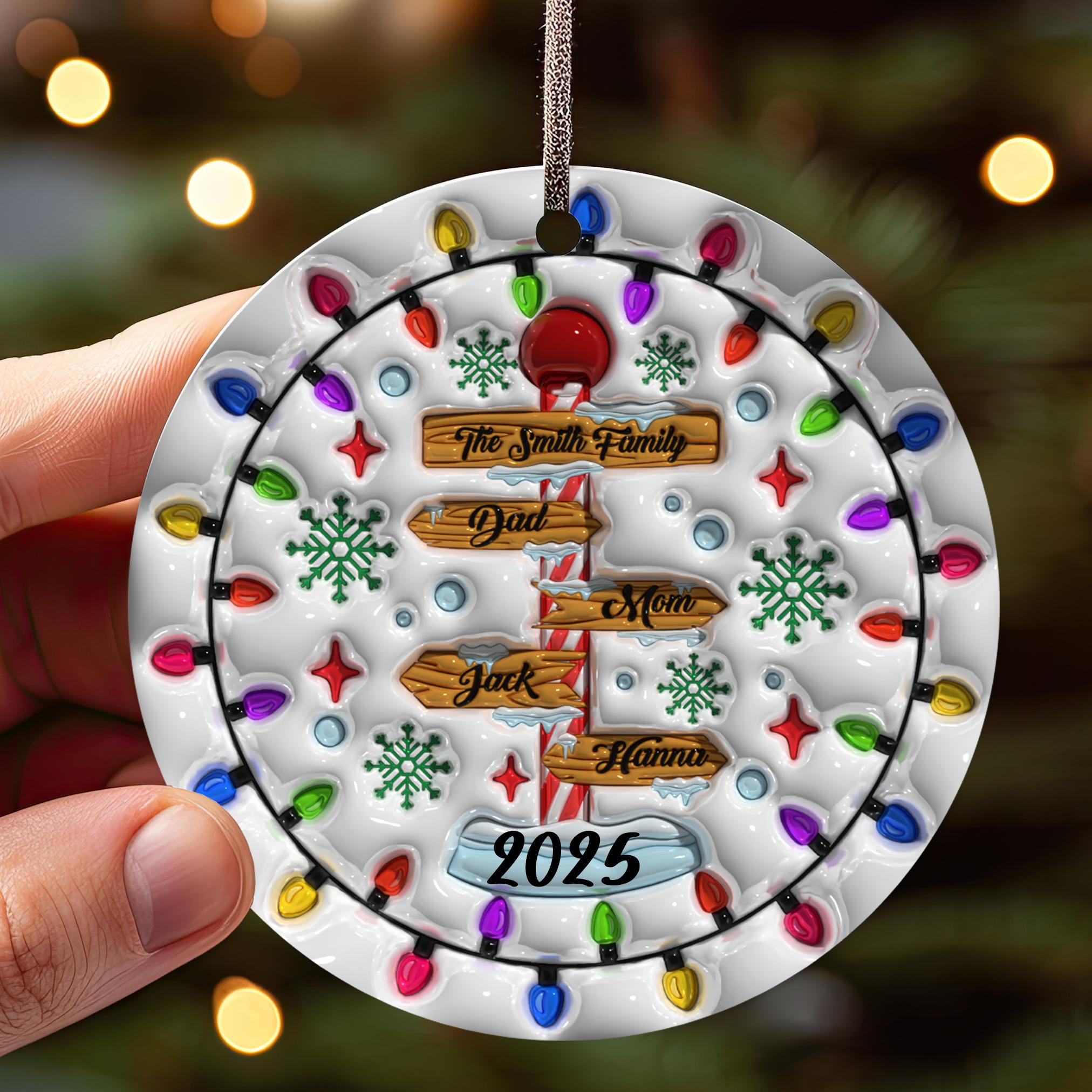 personalized-family-road-sign-ornament-2025-custom-christmas-tree-decoration-names-holiday-gift-families-kids-keepsake-grandparents-1 Personalized Family Road Sign Ornament 2025, Custom Christmas Tree Decoration Names, Holiday Gift Families & Kids, Keepsake Grandparents - Image 1
