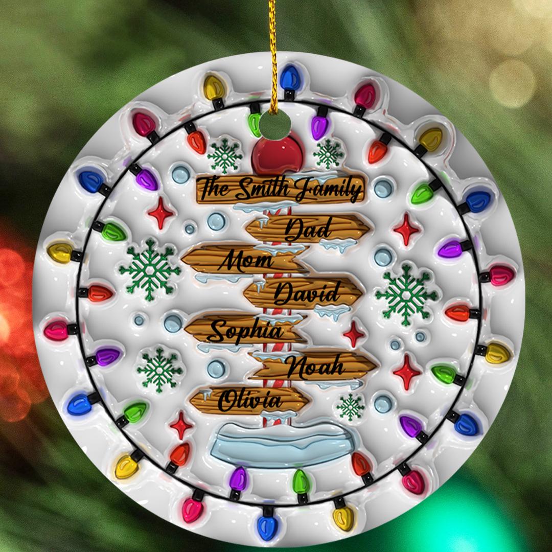 personalized-family-road-sign-ornament-2025-custom-christmas-tree-decoration-names-holiday-gift-families-kids-keepsake-grandparents-2 Personalized Family Road Sign Ornament 2025, Custom Christmas Tree Decoration Names, Holiday Gift Families & Kids, Keepsake Grandparents - Image 2
