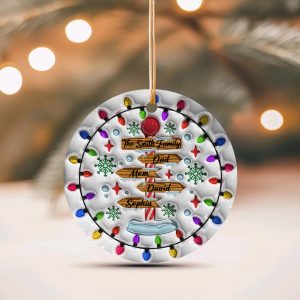 Personalized Family Road Sign Ornament 2025, Custom Christmas Tree Decoration Names, Holiday Gift Families & Kids, Keepsake Grandparents - Image 3