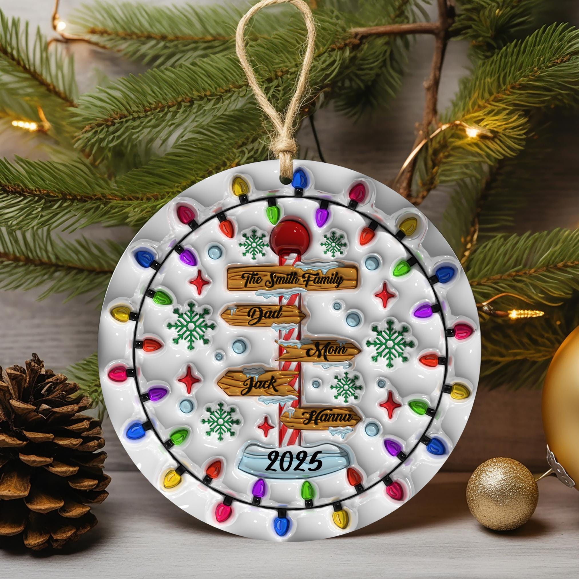 personalized-family-road-sign-ornament-2025-custom-christmas-tree-decoration-names-holiday-gift-families-kids-keepsake-grandparents-4 Personalized Family Road Sign Ornament 2025, Custom Christmas Tree Decoration Names, Holiday Gift Families & Kids, Keepsake Grandparents - Image 4