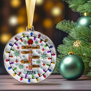 Personalized Family Road Sign Ornament 2025, Custom Christmas Tree Decoration Names, Holiday Gift Families & Kids, Keepsake Grandparents - Image 5